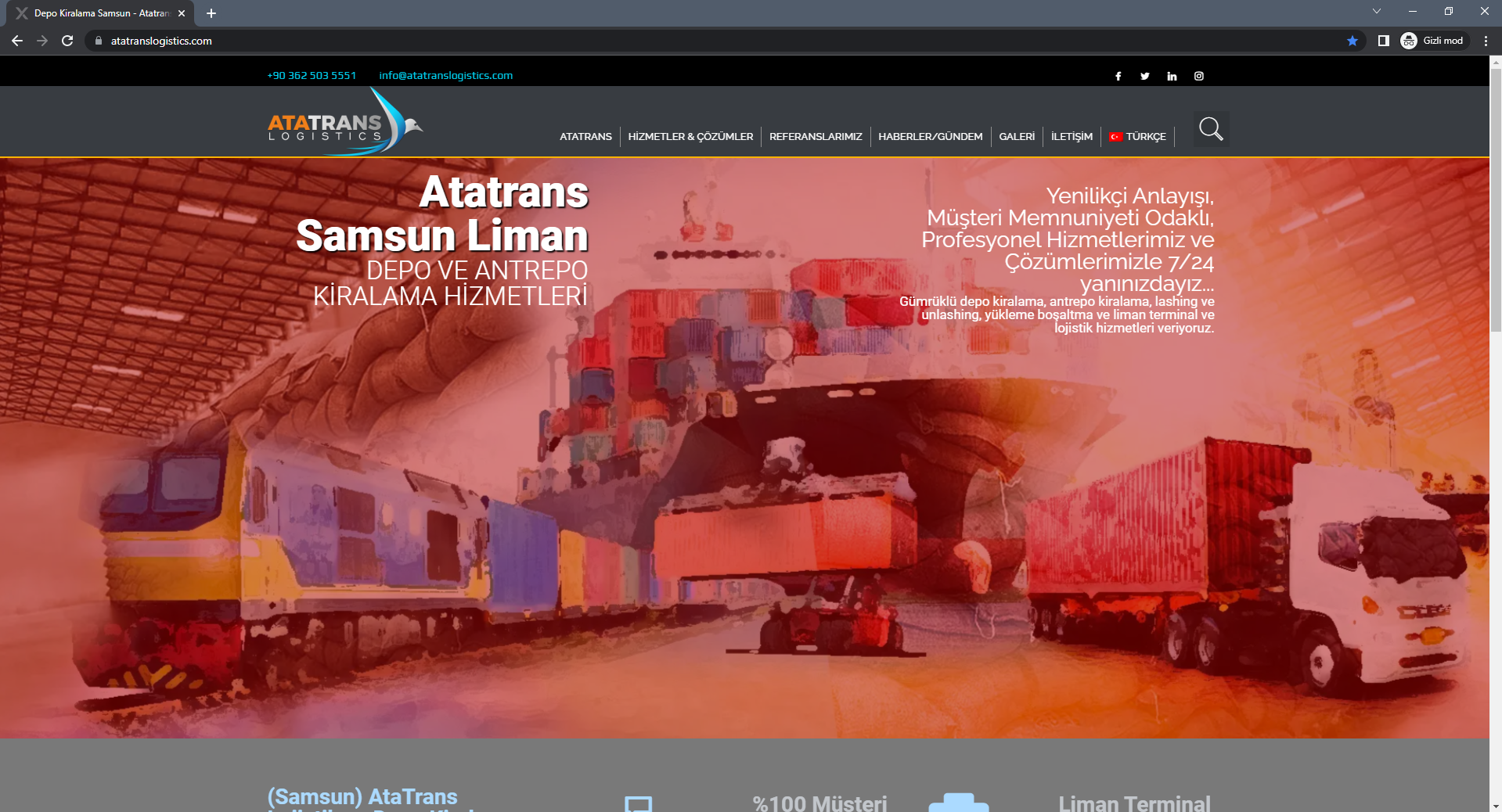 Read more about the article Atatrans Logistics – Web Sitesi