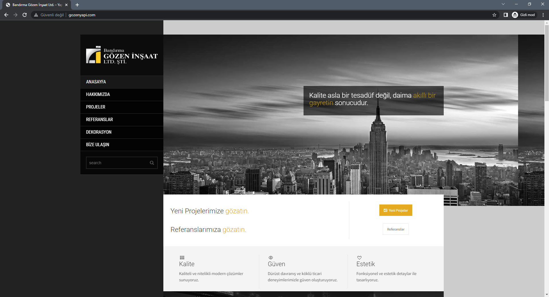 You are currently viewing Gözen Yapı – Web Sitesi
